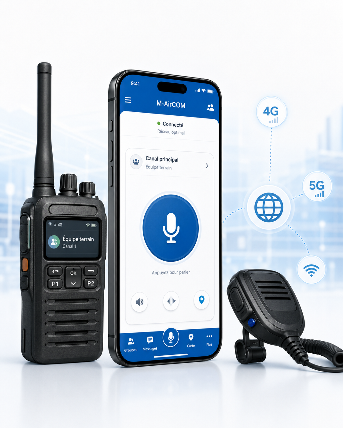 Communication Push-To-Talk sur smartphone